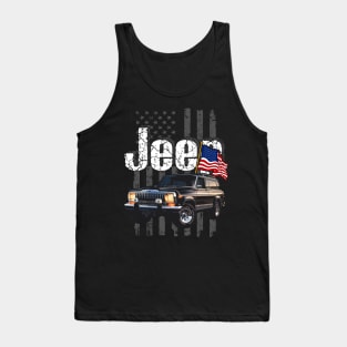 SJ-series Jeep Cherokee Jeepcar JEEP Flag Tank Top